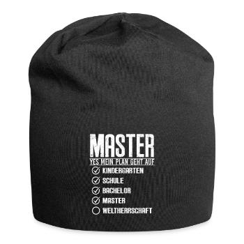 Master's degree 2022 then world domination - Jersey Beanie - black - Front