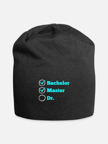 Master Checkliste Master Abschluss 2022 - Jersey-Beanie - Schwarz