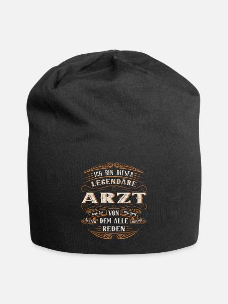 Arzt Ich bin dieser legendäre Arzt - Jersey-Beanie - Schwarz