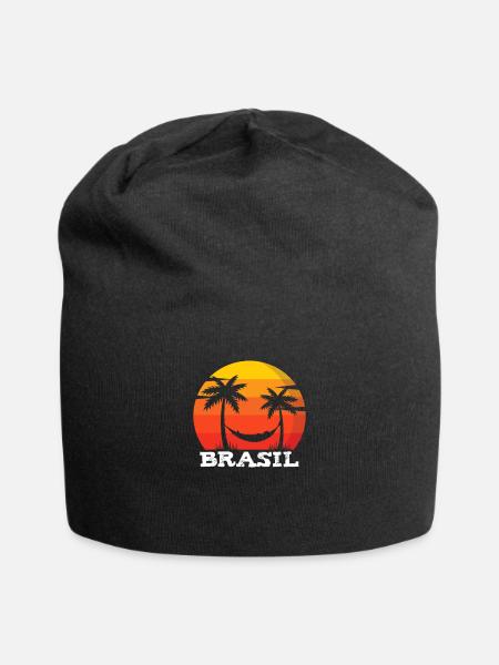 Brésil Rétro - Bonnet en jersey - noir