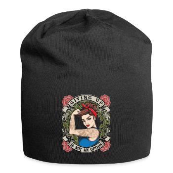 Abandonner n’est pas une option fort le pouvoir des femmes femmes - Bonnet en jersey - noir - Devant