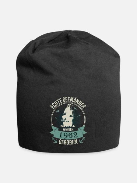 60 Jahre Geburtstag 1962 Seemann Spruch Geschenk - Jersey-Beanie - Schwarz