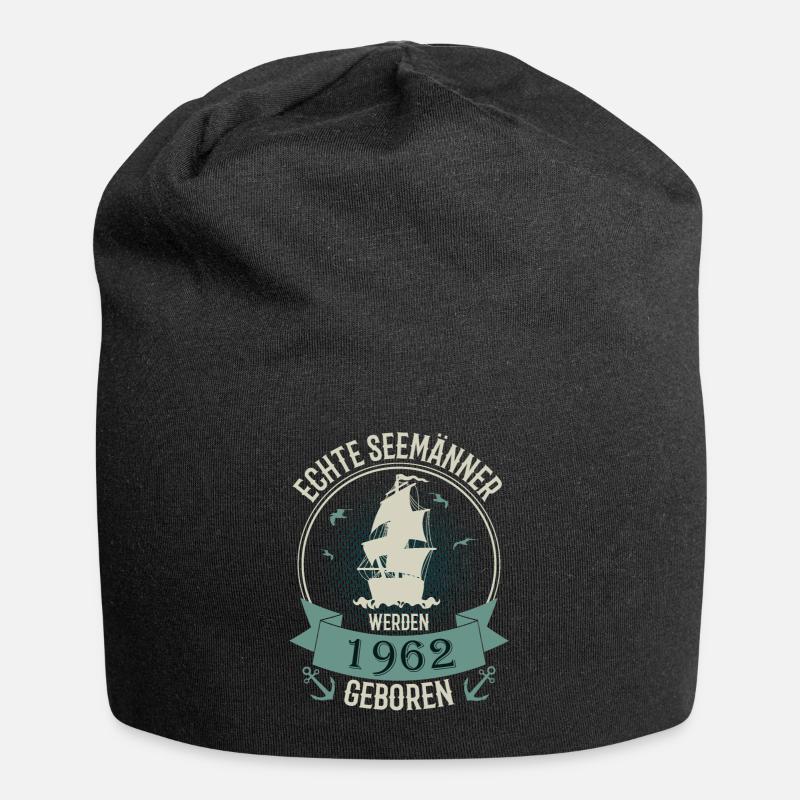 60 Jahre Geburtstag 1962 Seemann Spruch Geschenk - Jersey-Beanie - Schwarz