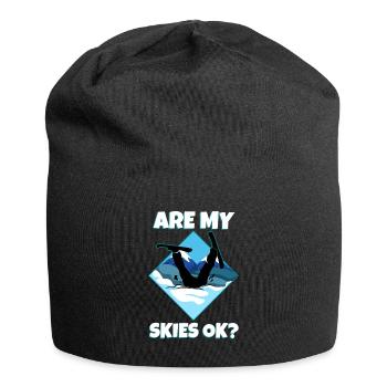 are my skis okay - Jersey Beanie - black - Front