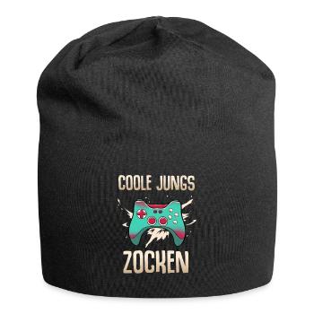 Coole Jungs zocken Gamer - Jersey-Beanie - Schwarz - Vorne