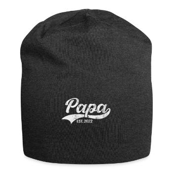 Papa Est. 2022 Cadeau De père à être Drôle - Bonnet en jersey - charbon - Devant