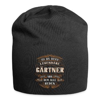Gärtner ich bin dieser legendäre Gärtner - Jersey-Beanie - Schwarz - Vorne