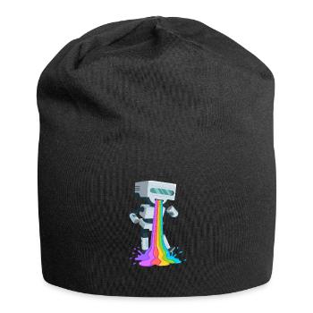 Regenbogen Kotzen shirt für Roboter Fan - Jersey-Beanie - Schwarz - Vorne