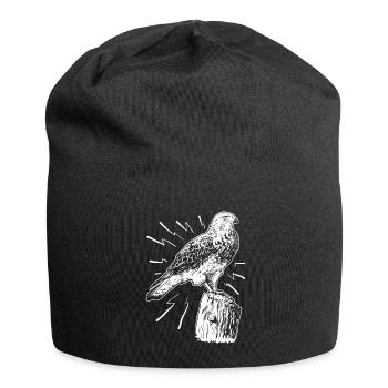 Ornithologie Vogel Liebhaber Bussard Falke Adler - Jersey-Beanie - Schwarz - Vorne