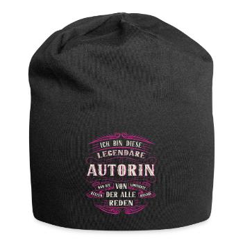Autorin Ich bin diese legendäre Autorin - Jersey-Beanie - Schwarz - Vorne