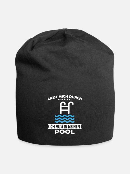 Lasst mich durch ich muss in meinen Pool - Jersey-Beanie - Schwarz