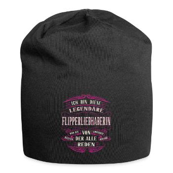 Flipper-liebhaherin ich bin dieser legendäre - Jersey-Beanie - Schwarz - Vorne
