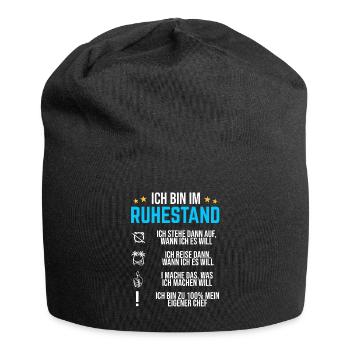 Ruhestand 2022 Lustiger Rentner Spruch Rente 2022 - Jersey-Beanie - Schwarz - Vorne