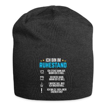Ruhestand 2022 Lustiger Rentner Spruch Rente 2022 - Jersey-Beanie - Anthrazit - Vorne
