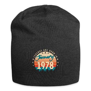 Januar 1978 Retro Legende - Jersey-Beanie - Anthrazit - Vorne