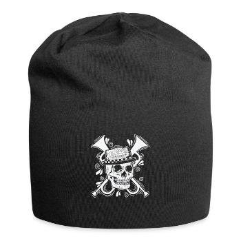 Ska Skull avec chapeau style de musique de trompette - Bonnet en jersey - noir - Devant