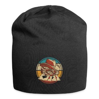 Cartes de poker Casino Jetons de poker Jouer Poker Retro - Bonnet en jersey - noir - Devant