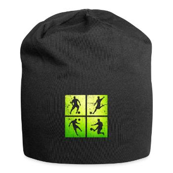 Fußball Fußballer - Jersey-Beanie - Schwarz - Vorne