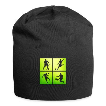 Fußball Fußballer - Jersey-Beanie - Schwarz - Vorne