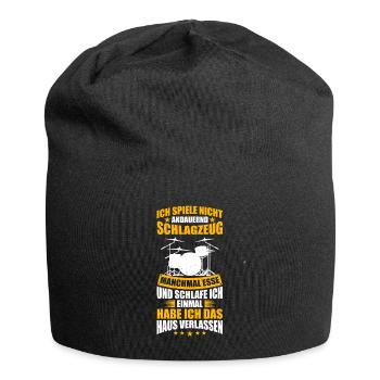 Cooles Schlagzeug Musiker Drummer Geschenk - Jersey-Beanie - Schwarz - Vorne
