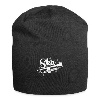 Ska Trumpet Swing Jazz Music Style - Jersey Beanie - charcoal grey - Front