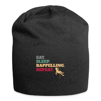 Eat Sleep Rappelling Repeat - Jersey Beanie - black - Front