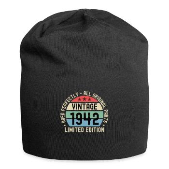80. Geburtstag 80 Jahre Jahrgang 1942 - Jersey-Beanie - Schwarz - Vorne