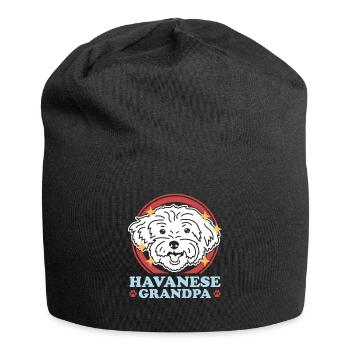 Havanese Grandpa Dogs Dog Owner Gift - Jersey Beanie - black - Front