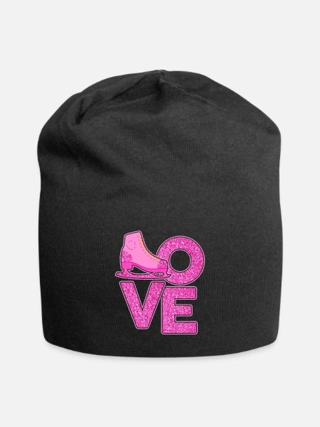 Eiskunstlauf - Jersey-Beanie - Schwarz