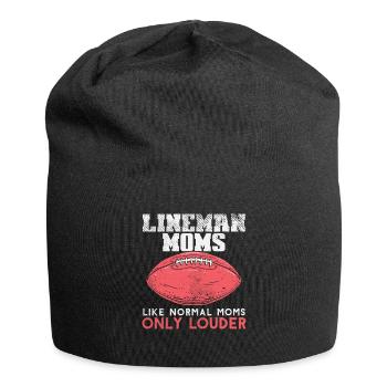 Les mamans de ligne aiment le football américain normal - Bonnet en jersey - noir - Devant