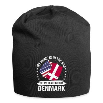 Patriote américain Danemark Drapeau Racines danoises - Bonnet en jersey - noir - Devant