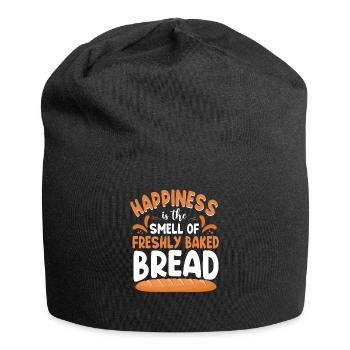 Bake Baking Bread Happiness Is The - Jersey Beanie - black - Front