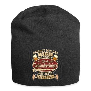 Gebäudereiniger Bier Feierabend - Jersey-Beanie - Anthrazit - Vorne