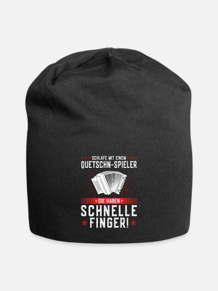 Schlafe Mit Einem Quetschn Spieler, Steirische - Jersey-Beanie - Schwarz