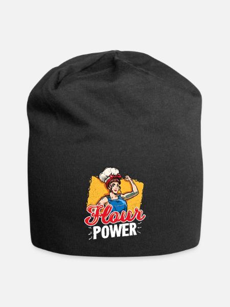 Bäcker Backen Bäckerei Sprüche Hobbybäcker - Jersey-Beanie - Schwarz