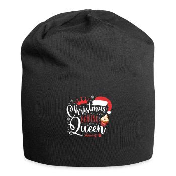 Bake Baking Christmas Cupcake - Jersey Beanie - black - Front