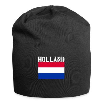 Hollande Pays-Bas Drapeau - Bonnet en jersey - noir - Devant