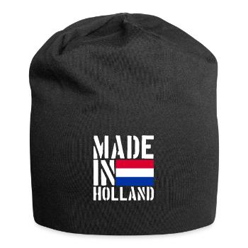 Holland Holländer Lustiger Spruch - Jersey-Beanie - Schwarz - Vorne