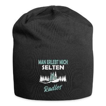 Man erlebt mich selten Radlos - Jersey-Beanie - Schwarz - Vorne