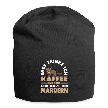 Kaffee Marder - Jersey-Beanie - Schwarz - Vorne