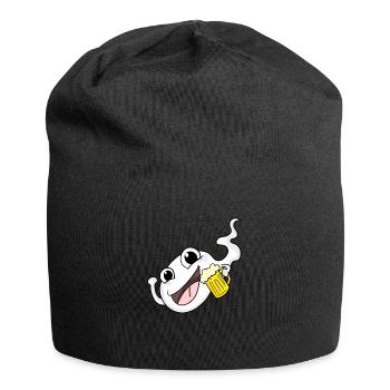 Sperm with beer - Jersey Beanie - black - Front