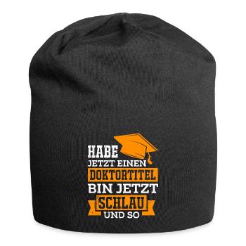 Doktortitel schlau und so Promotion Doktor - Jersey-Beanie - Schwarz - Vorne