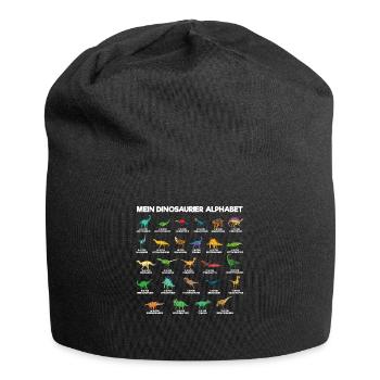 Dinosaurier Alphabet A-Z Dino ABC T-Rex - Jersey-Beanie - Schwarz - Vorne