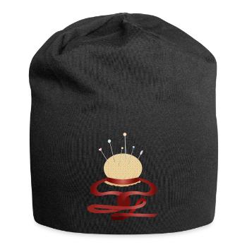 nostalgic pincushion with pins - Jersey Beanie - black - Front