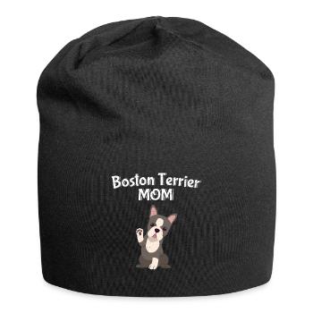 Boston Terrier Mom - Jersey-Beanie - Schwarz - Vorne