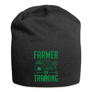 Landwirt in Ausbildung Landwirtschaft - Jersey-Beanie - Schwarz - Vorne
