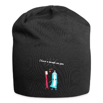 Brosse à dents et dentifrice Paire Cadeau pour les dentistes - Bonnet en jersey - noir - Devant