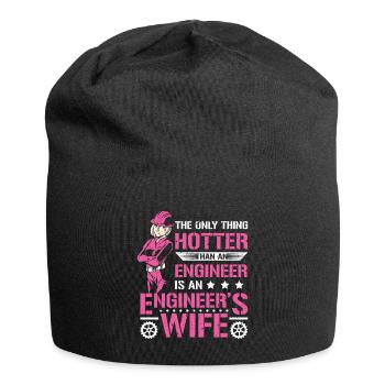 Ehefrau Ingenieur - Jersey-Beanie - Schwarz - Vorne