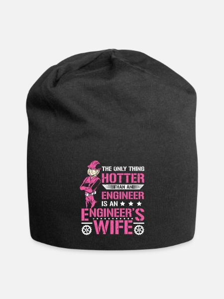 Wife Engineer - Jersey Beanie - black