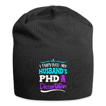 Promotion Doktor 2022 Ehefrau - Jersey-Beanie - Schwarz - Vorne
